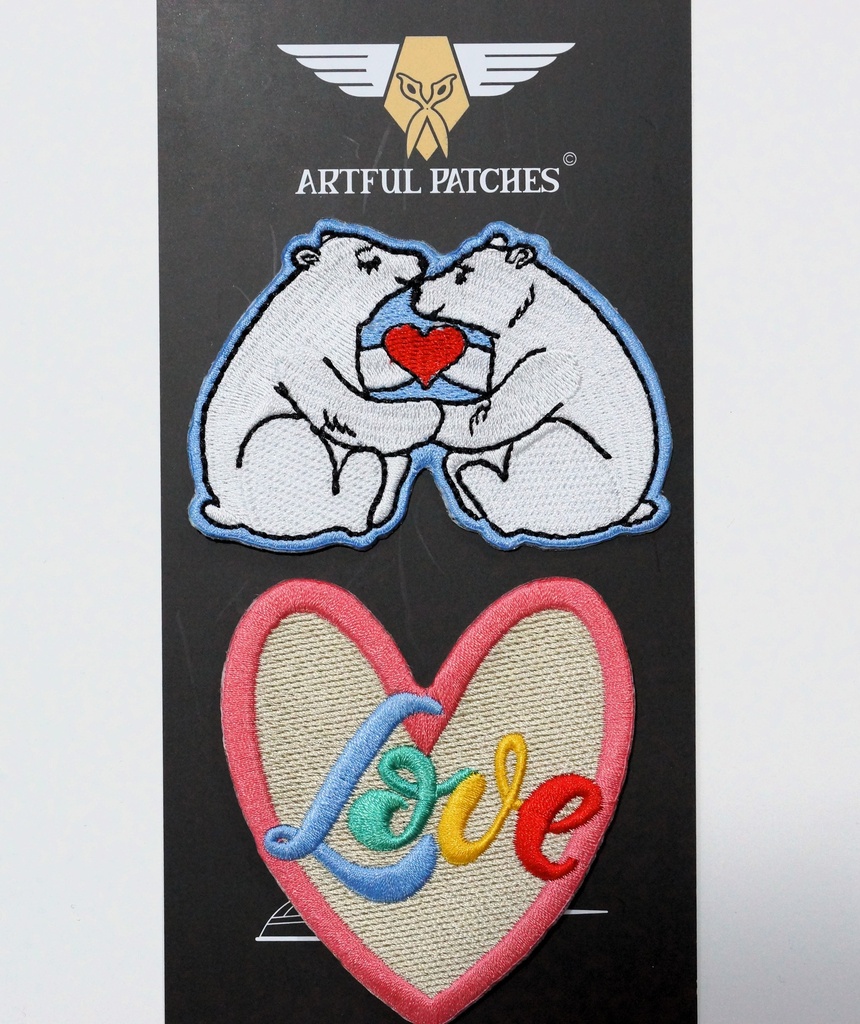 Love Heart Iron On Patch 
