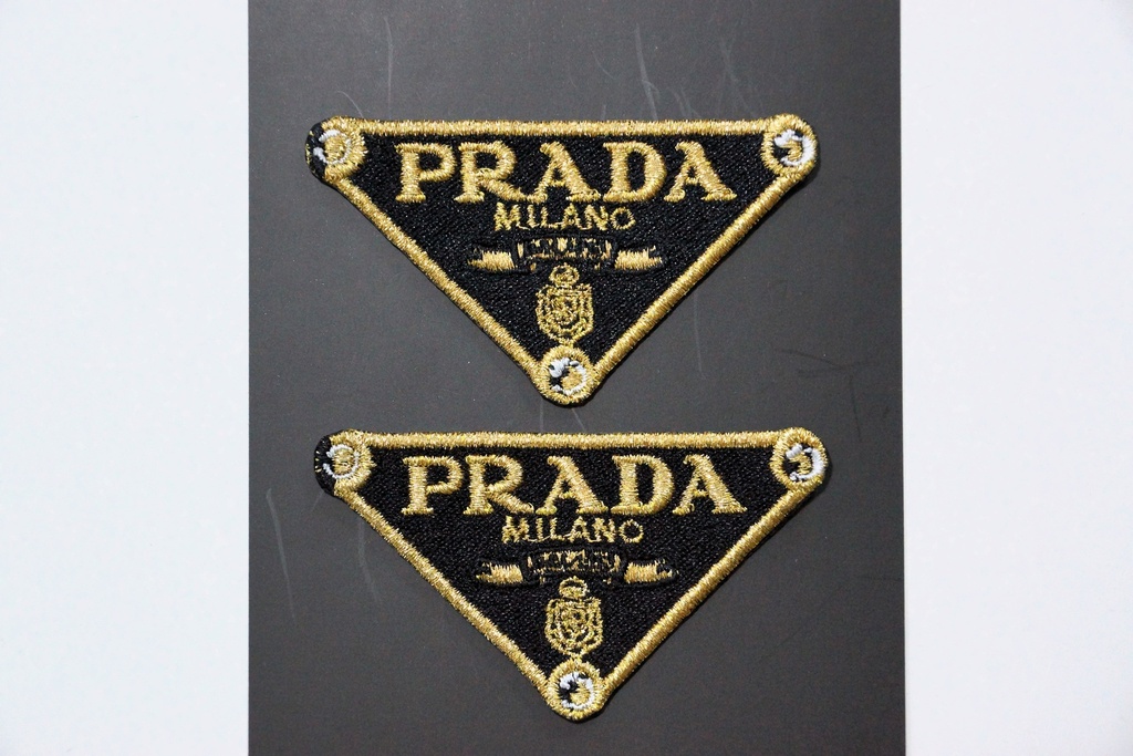 Prada Milano Logo Embroidered Iron On