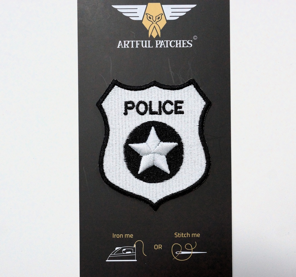 Police Shield Emblem Patch Iron On