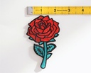 Red Rose Iron On Patch