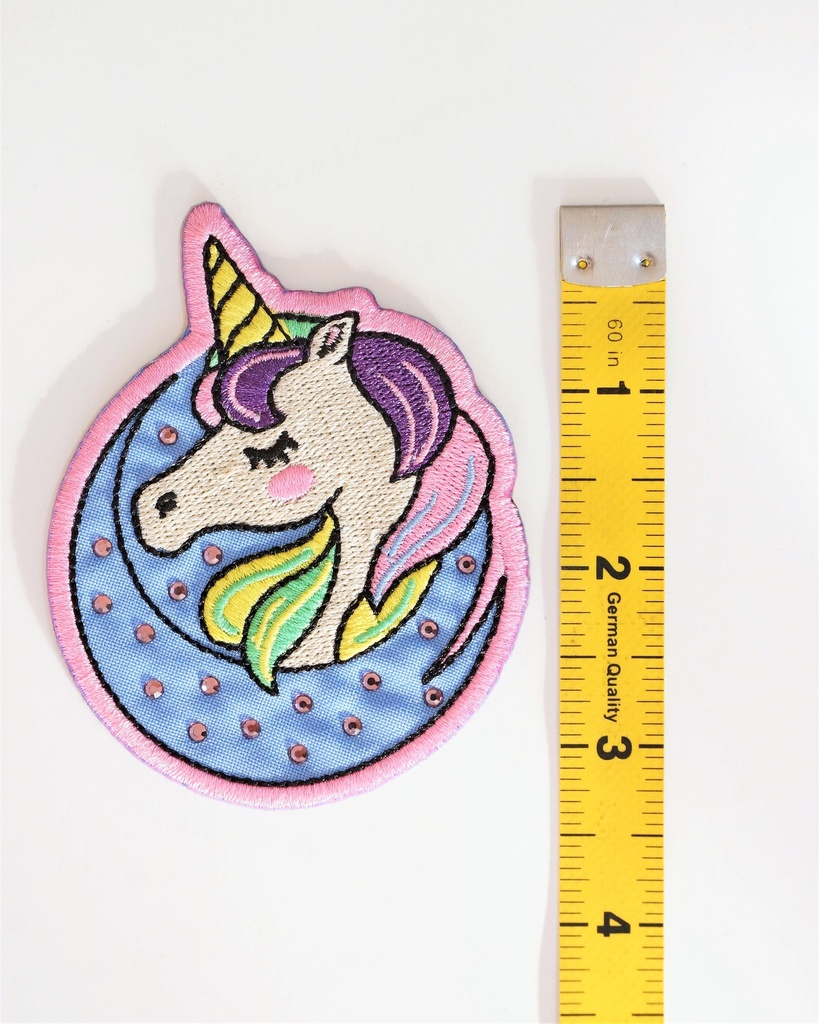 Unicorn With Glitter Embroidered Patch Iron On