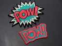 POW Word - Embroidered Patches Iron On 