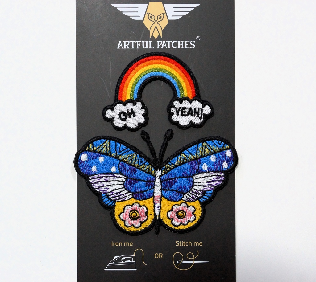 Butterfly Patches Rainbow Iron On 