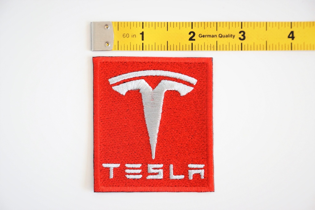 Tesla Red Emblem Patch Iron On 